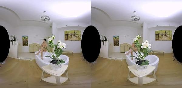 Ania Kinski is in the bathroom in full VR detail